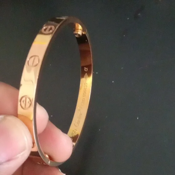 Rose Gold-Tone Screw Motif Bracelet - Picture 6 of 9